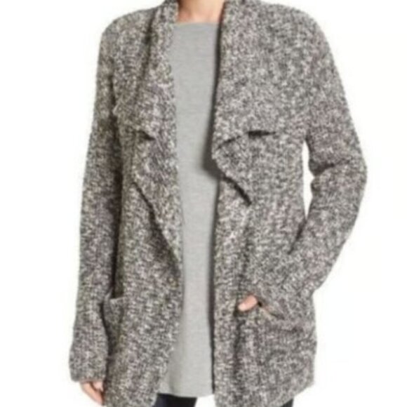 Eileen Fisher Organic Cotton Alpaca Open Front Cardigan - Picture 1 of 11